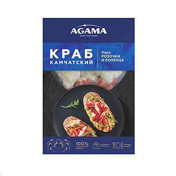 Краб Камчатский Agama мясо розочки и коленца в/м 200г, Россия