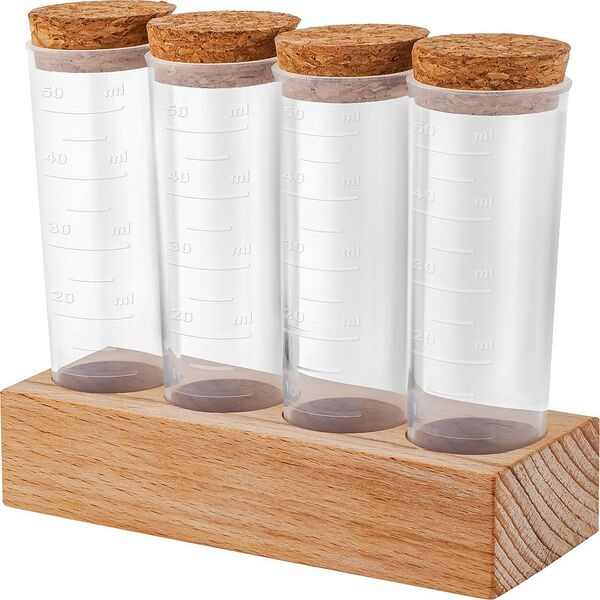 Набор для специй Sugar&Spice Rosemary на подставке, 4 шт, пластик/дерево