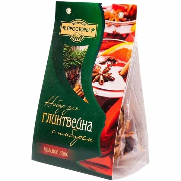 Набор Сибирские Просторы Красное вино с имбирём для глинтвейна, 36г