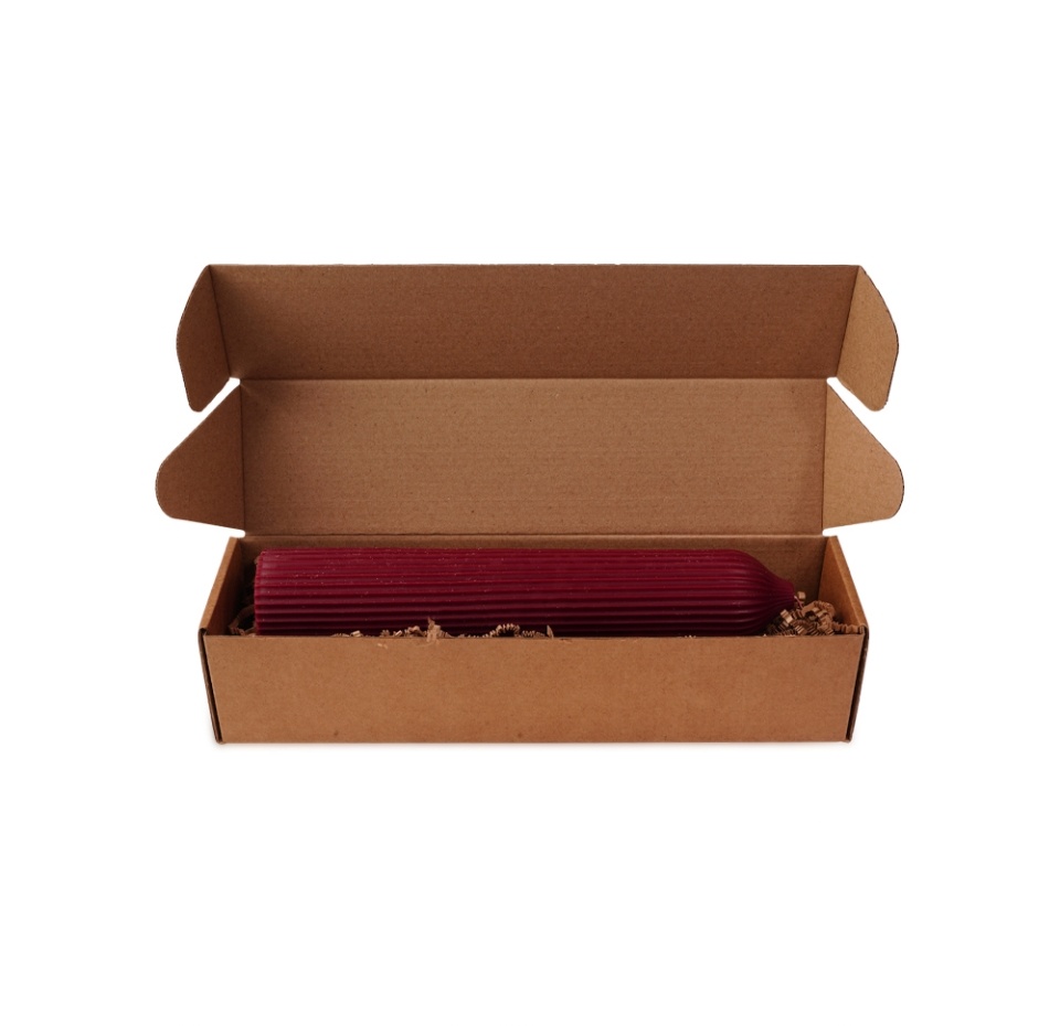 

Свеча декоративная Tkano бордового цвета из коллекции Edge 25,5см, Россия