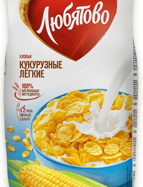 Хлопья кукурузные Любятово Легкие