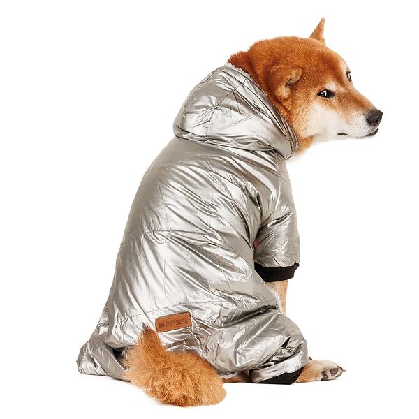 Комбинезон с капюшоном для собак 4XL серый (унисекс)