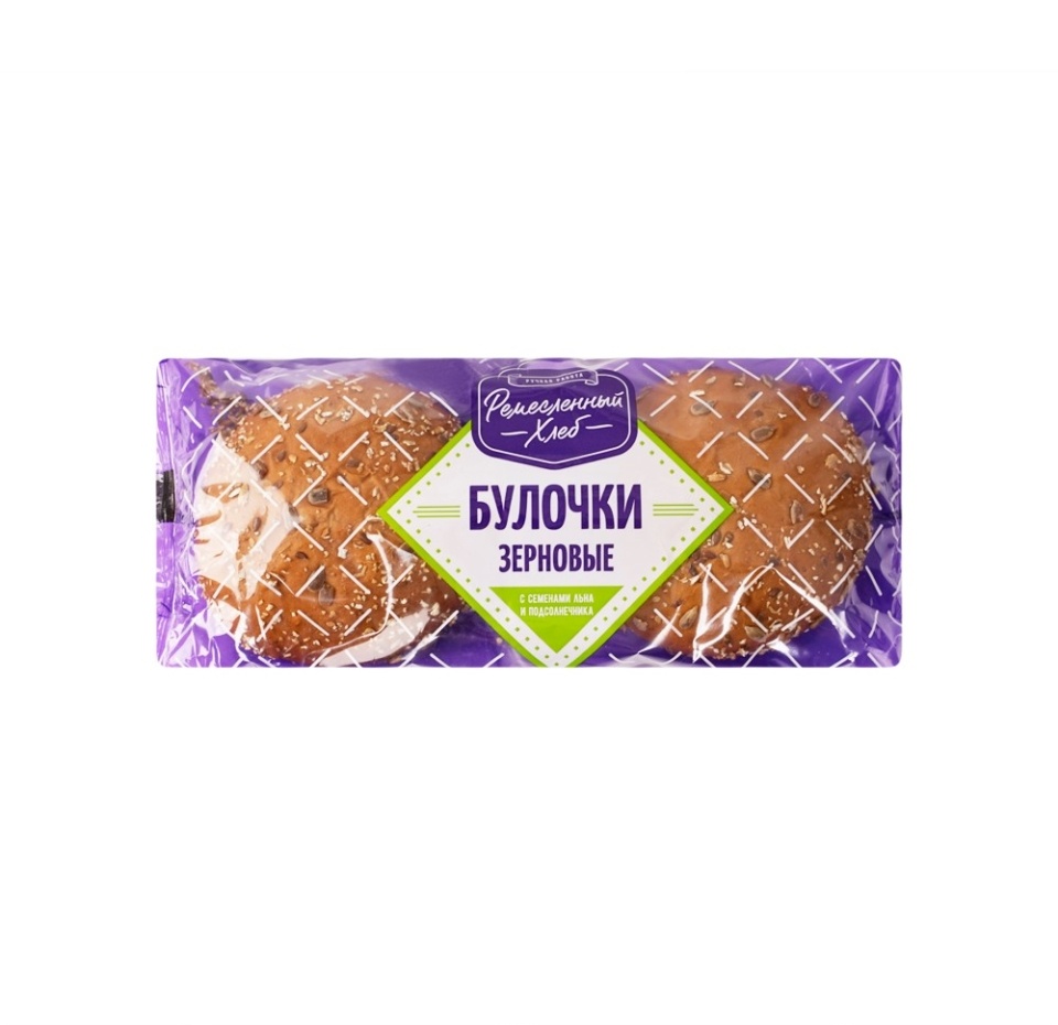 

Булочки зерновые с семенами льна и подсолнечника, «Аладушкин», 2х70 г, Россия