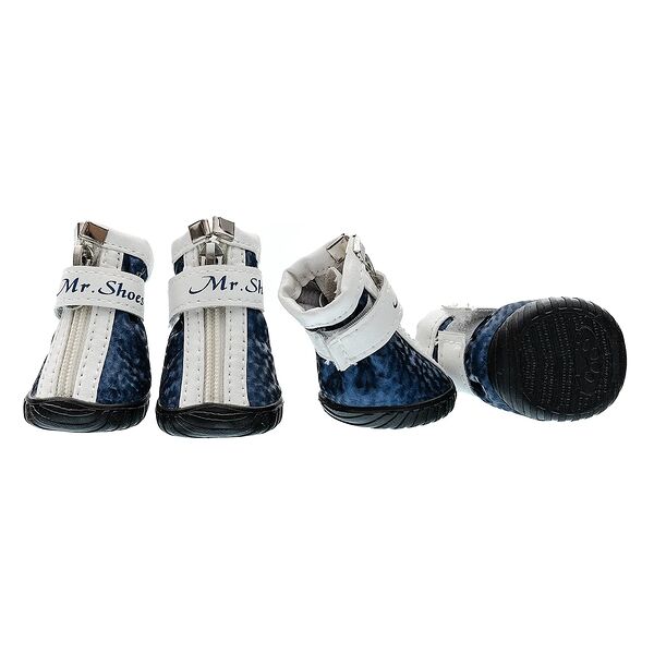 Ботинки для собак L синий (унисекс)