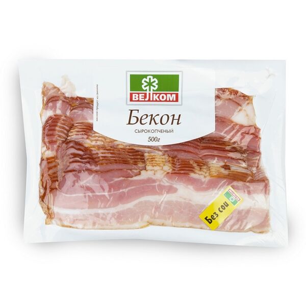 Бекон сырокопчёный Велком нарезка, 500 г