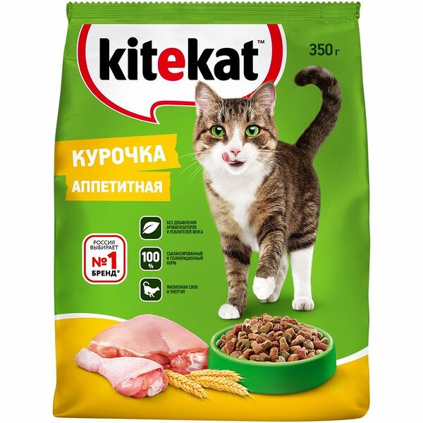 Kitekat сухой корм для кошек Курица