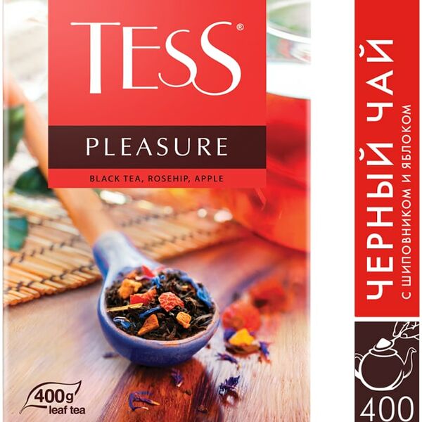 Чай черный Tess Pleasure с шиповником и яблоком 400г