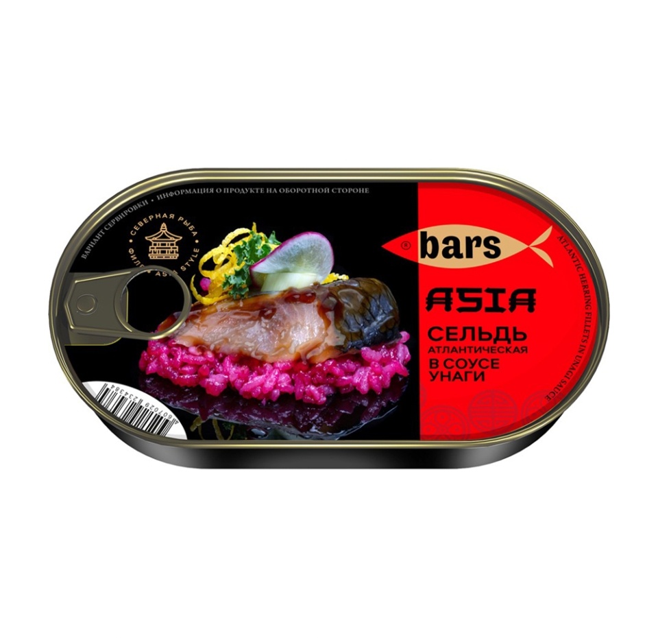 

Сельдь атлантическая Барс Asia в соусе Унаги, 175 г