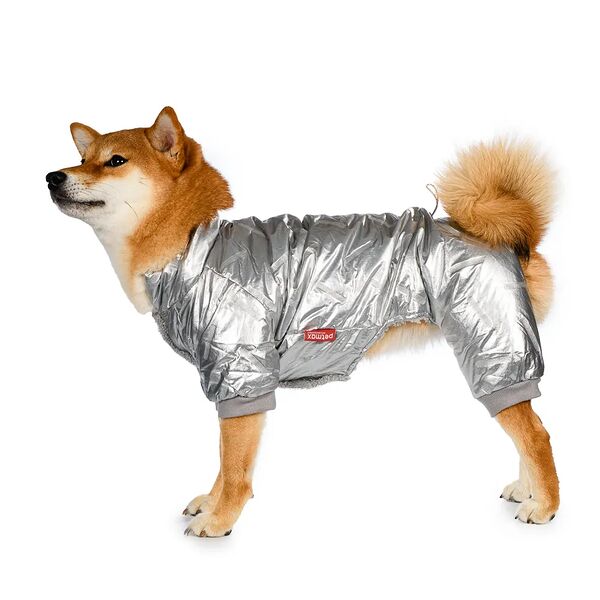 Комбинезон для собак XL серебряный (унисекс)