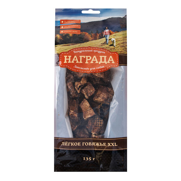 Лакомство для собак Легкое говяжье темное XXL
