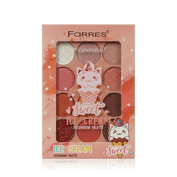 Палетка теней для век Farres Sweet Ice Cream 03 12 цветов