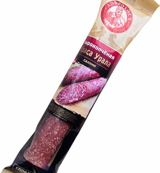 Колбаса сырокопченая Доброгост Краса Урала салями