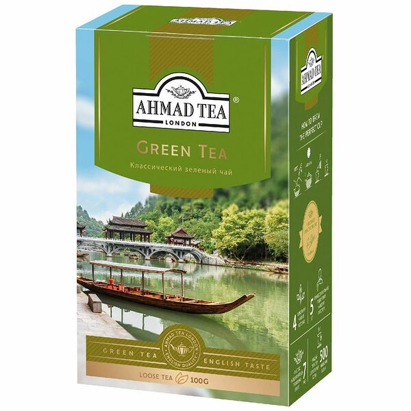 Чай зеленый Ahmad Tea классический листовой 100г