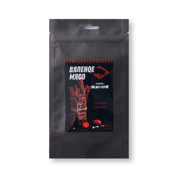 Мясо вяленое Ранчо Мяссури ломтики свинины 40г, Россия