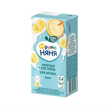 Коктейль молочный ФрутоНяня банан 2.1% с 12 месяцев