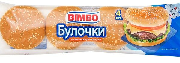 Булочки Bimbo из пшеничной муки с кунжутом 240г 4шт