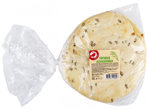 Тортилья АШАН Красная птица с семечками 3 шт