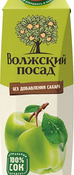 Сок Волжский Посад Яблоко 1л