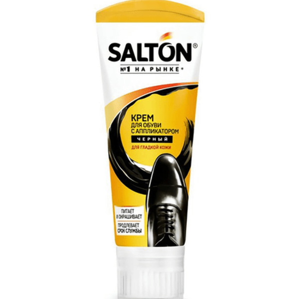 Крем для обуви Salton для гладкой кожи с аппликатором коричневый