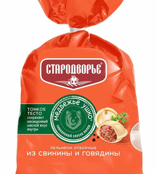 Пельмени из свинины и говядины Стародворье Отборные 900г