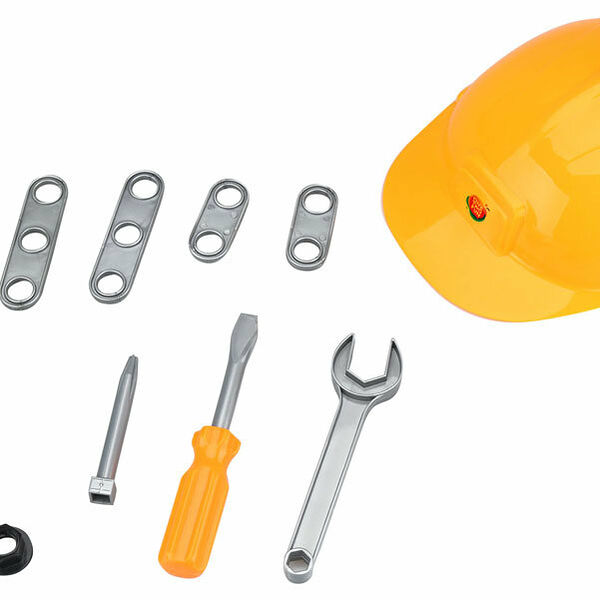 Игровой набор инструментов ONE TWO FUN с каской, 17 предметов