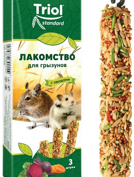 Лакомство для грызунов Triol Standard с овощами 3шт