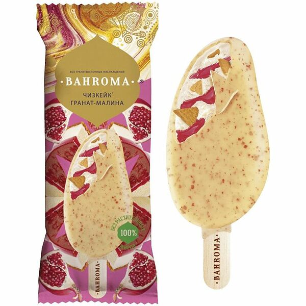 Эскимо Bahroma Чизкейк гранат-малина сливочное 8%, 75г