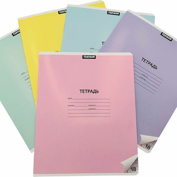 Тетрадь Centrum в клетку А5 18л в ассортименте 1шт.