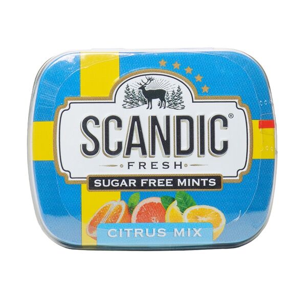 Драже освежающие Scandic Citrus Mix (Цитрусовый микс) без сахара 14г