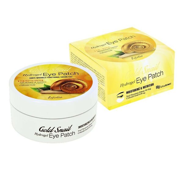 Патчи для глаз Esfolio Gold Snail гидрогелевые с экстрактом секрета улитки 60 шт 90 г
