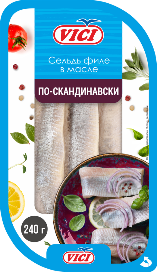 

Сельдь VICI По-скандинавски, филе в масле