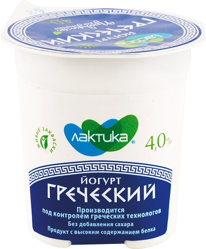 Йогурт греческий Lactica без сахара 4% 120 г