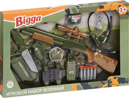 

Набор игровой BIGGA Военный 15 предметов