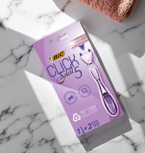 

Бритвенный станок Bic Soleil Click 5 лезвий с двумя сменными кассетами