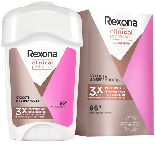

Дезодорант Rexona clinical protection сухой крем 45 мл