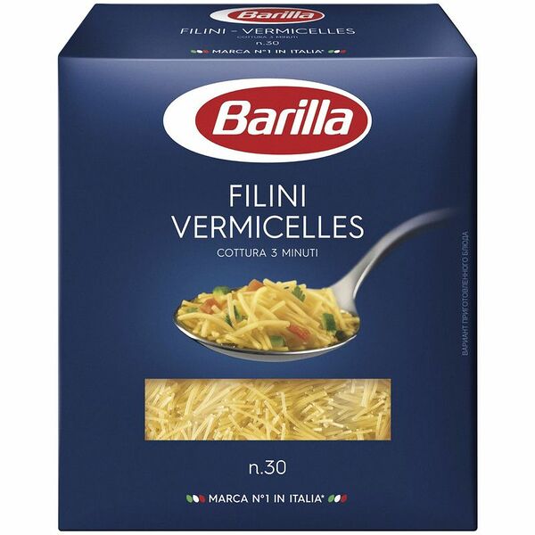 Макаронные изделия Barilla Filini n.30 из твёрдых сортов пшеницы, 450г