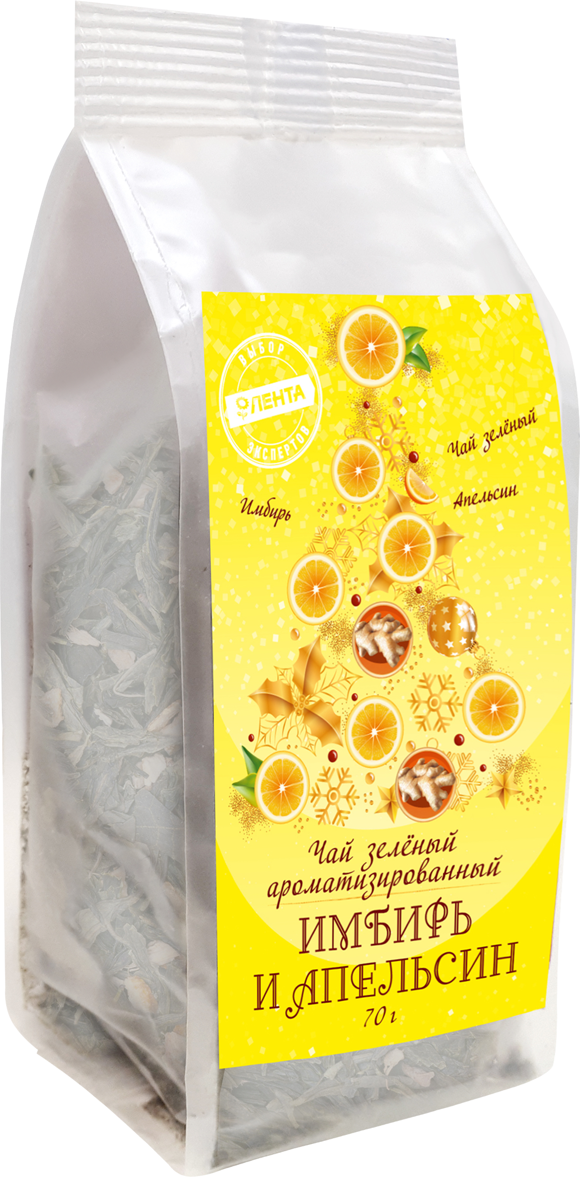 

Чай зеленый ЧАЙНАЯ ПЛАНТАЦИЯ Имбирь и апельсин ароматизированный, листовой, 70г