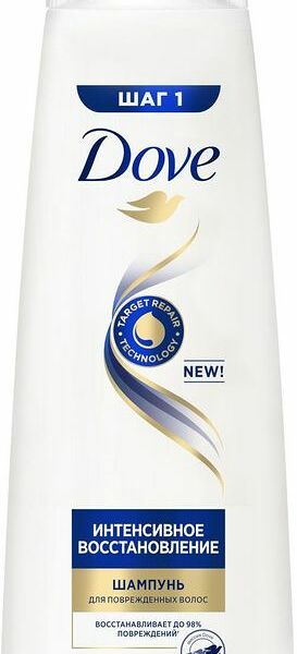 Шампунь Dove для повреждённых волос интенсивное восстановление без парабенов 380мл
