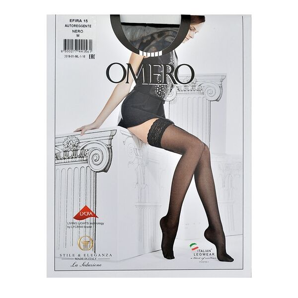 Чулки Omero Efira autoreggente цвет Nero 15 den размер M Италия