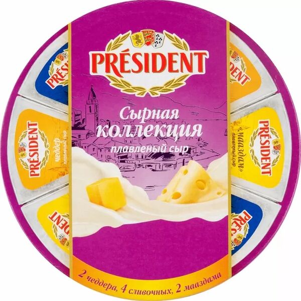 Сыр плавленый President Сырная коллекция 45%, 140г