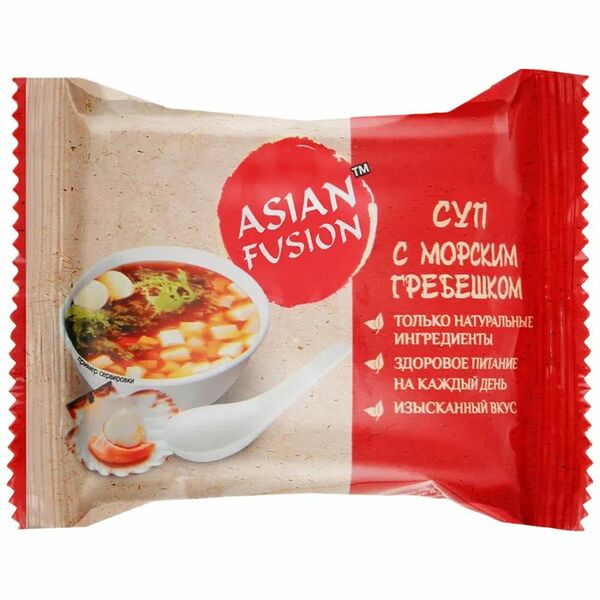 Суп быстрого приготовления Asian Fusion с морским гребешком