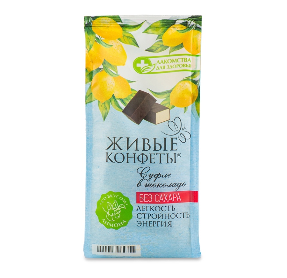

Конфеты Лакомства для здоровья Живые конфеты Суфле со вкусом лимона в шоколадной глазури 150 г
