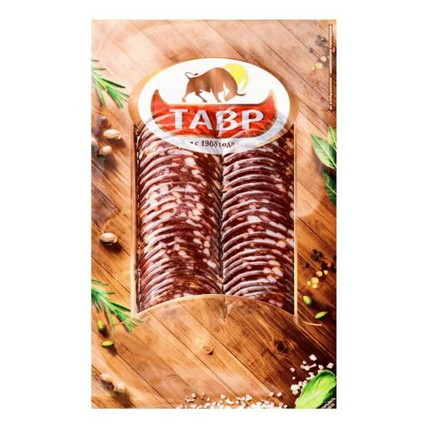 Колбаса Тавр Австрийская сырокопченая нарезка