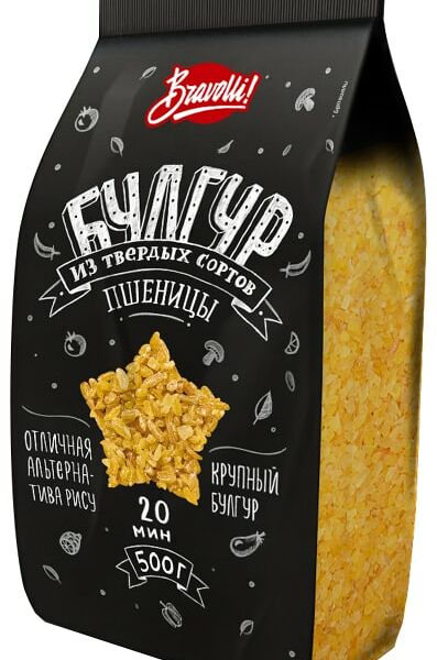 Булгур Bravolli! из твердых сортов пшеницы 500г