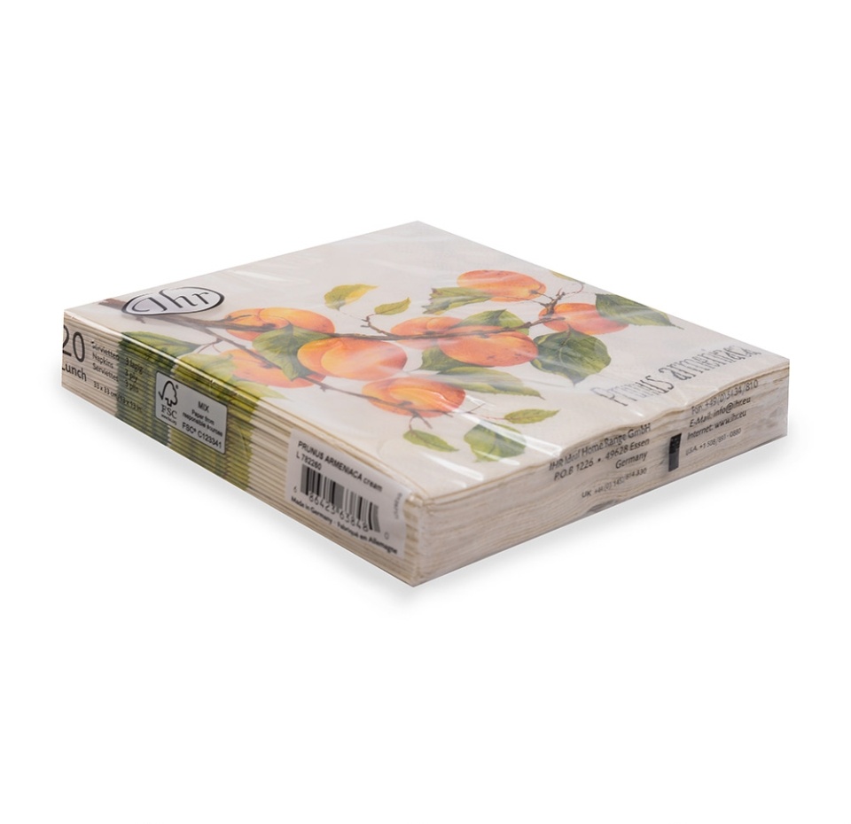 

Салфетки IHR Prunus Armeniaca cream 33 х 33 см 20 шт