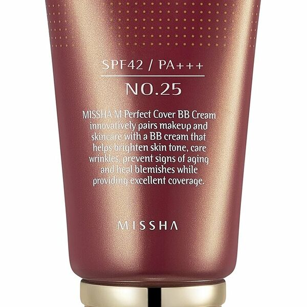 MISSHA М BB Perfect Cover Тональный BB крем для лица Идеальное покрытие SPF42/PA, 50 мл, 25 Warm beige