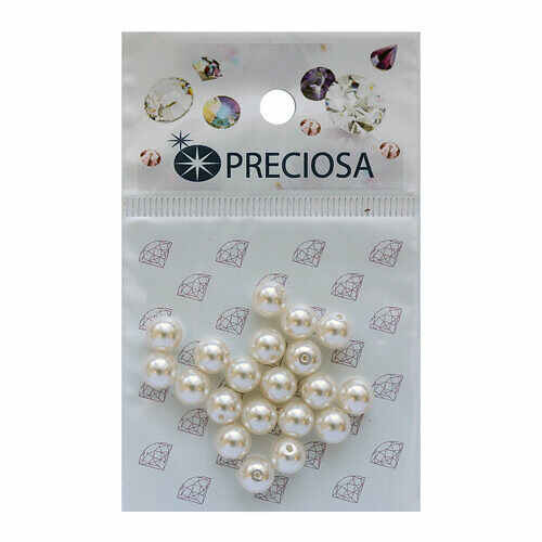 131-10-011 Хрустальный жемчуг White 6мм. 20 шт. Preciosa