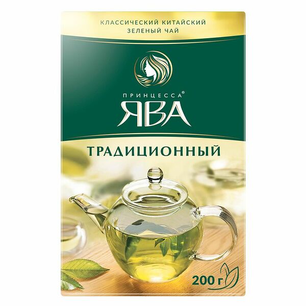 Чай зелёный Принцесса Ява традиционный листовой, 200г