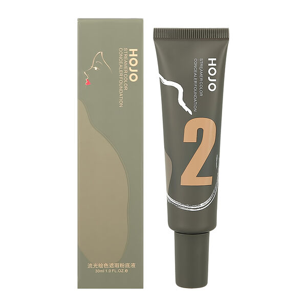 Тональная основа - консилер для лица `HOJO` STREAMER COLOR тон 02, 30 мл