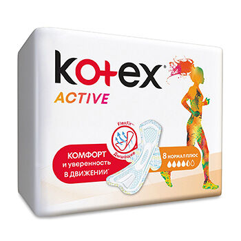 Женские прокладки Kotex Active Нормал плюс 8 шт
